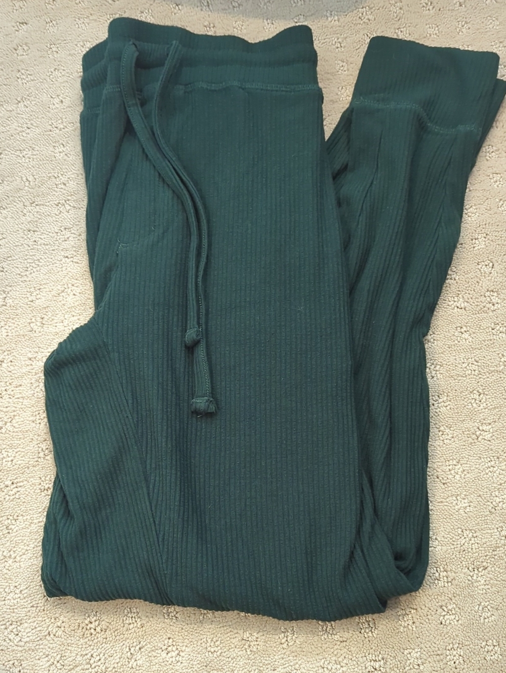 Tommy John Ribbed Deep Green Lounge Leggings